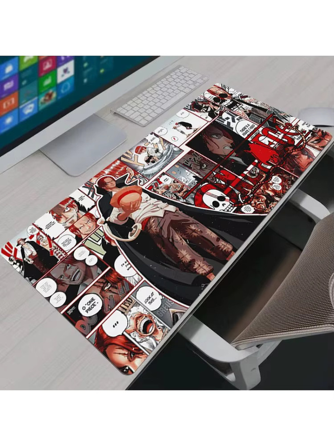 Bandai One Piece Shanks Leder-Mauspad XXL Gaming Schreibtischunterlage Multicolour - Bild 2