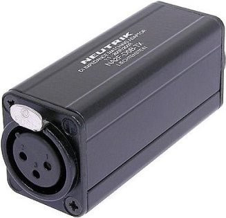 Neutrik XLR zu RCA Adapter, Weiblich auf Weiblich, Schwarz, Aluminium (NA2F-D0B-TX) - Bild 1