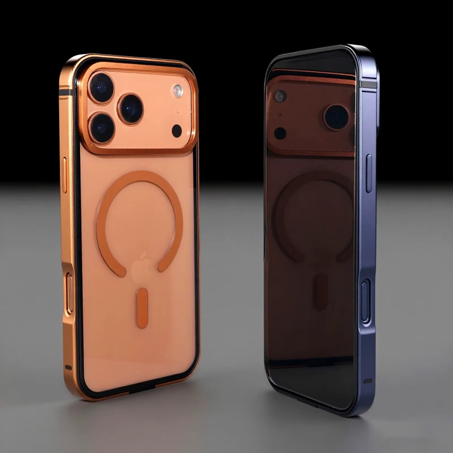 High-End Handyhülle mit Metallrahmen und MagSafe für iPhone 17 Pro und iPhone 17 Pro Max in Blau - Bild 3