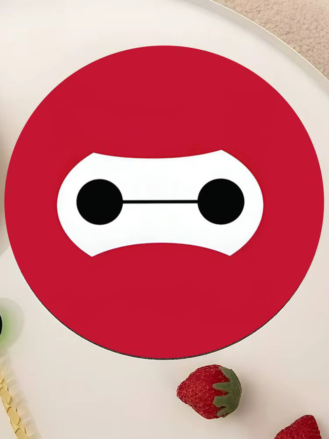 Cartoon B-Baymax 2D Holzuntersetzer braun, hitzebeständig und rutschfest - Bild 2
