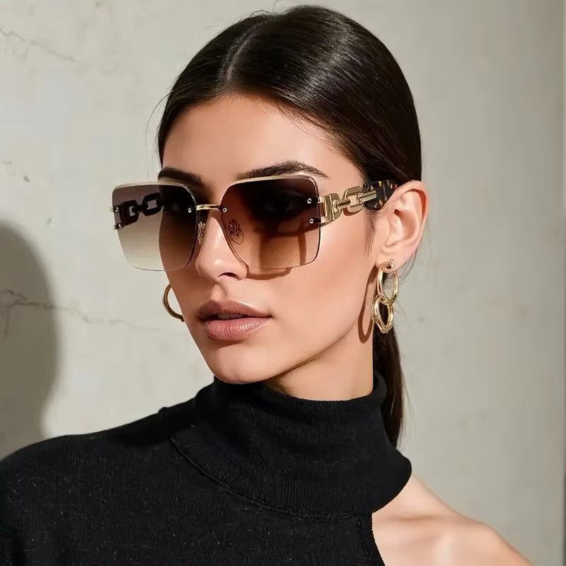 Strautina Sonnenbrille, randlos, square, Metall, Unisex - Bild 3