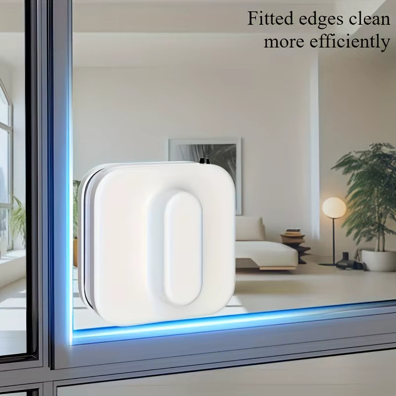 UNTIOR Magnetischer Doppelseitiger Glasreiniger mit Fensterwischerbürste in Weiß - Bild 4