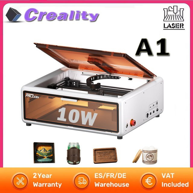 Creality Falcon A1 10W Lasergraviergerät mit intelligenter Materialerkennung, HD-Kamera und CoreXY-Bewegungssystem - Bild 1