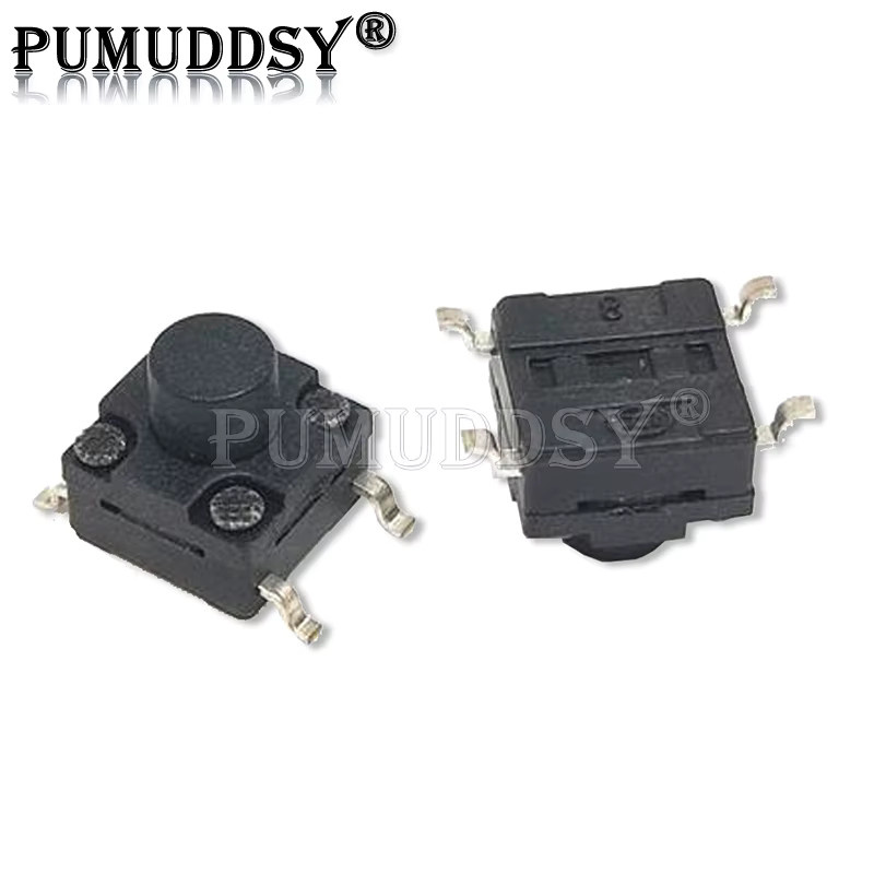 20 Stück PUMUDDSY Tactile Tact Mini Druckschalter SMD 4pin Mikroschalter, Farbe: Schwarz, B/T/H: 6 x 6 x 4,3 mm - Bild 2