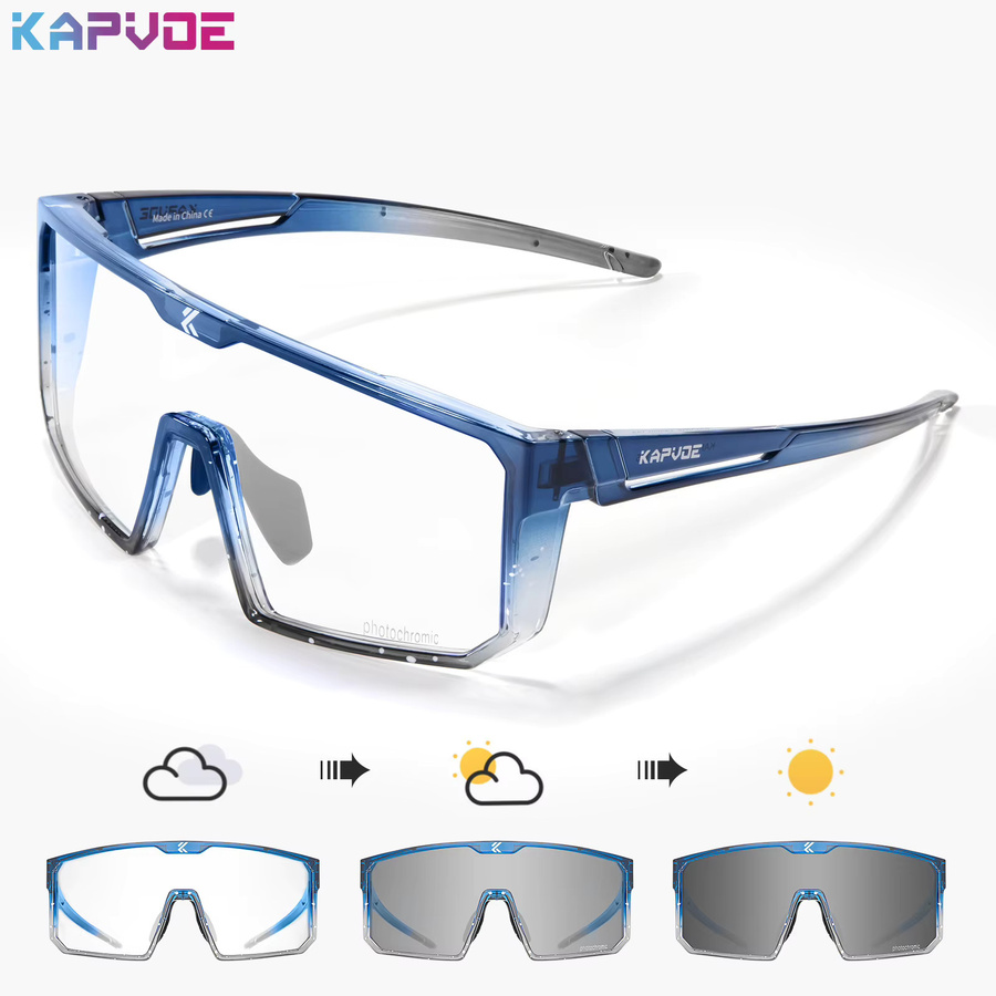 Kapvoe Photochrome Sonnenbrille, Vollrand, Unisex, Kunststoff - Bild 4
