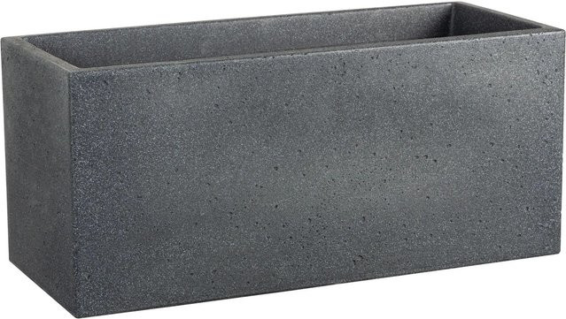 Scheurich Pflanzgefäß C-Cube Blumenkübel Stony Black B/T/H: 26,5 x 25,0 x 58,5 cm - Bild 1