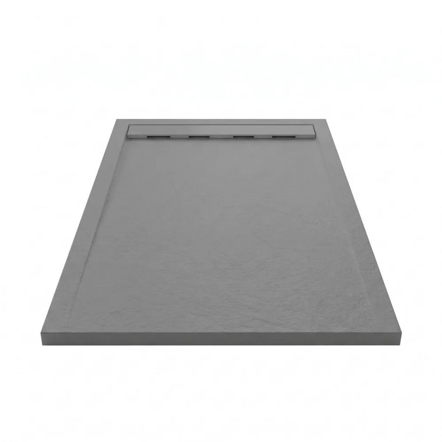 Mirlo Duschwanne Ribera aus Mineralguss Extra Flach Anthrazit B: 70 cm, T: 200 cm - Bild 2