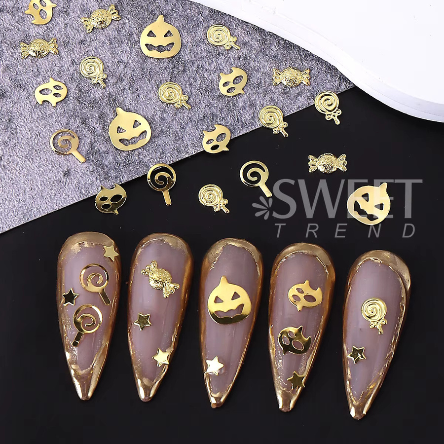 SWEET TREND Nagelglitzer Metallflocken Gold Silber, Unisex - Bild 3