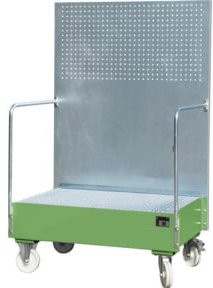 Bauer Südlohn Fahrbare Auffangwanne LPW 200-2 aus Stahl mit Lochplattenwand, Farbe: Grün, Auffangvolumen: 215 l - Bild 1