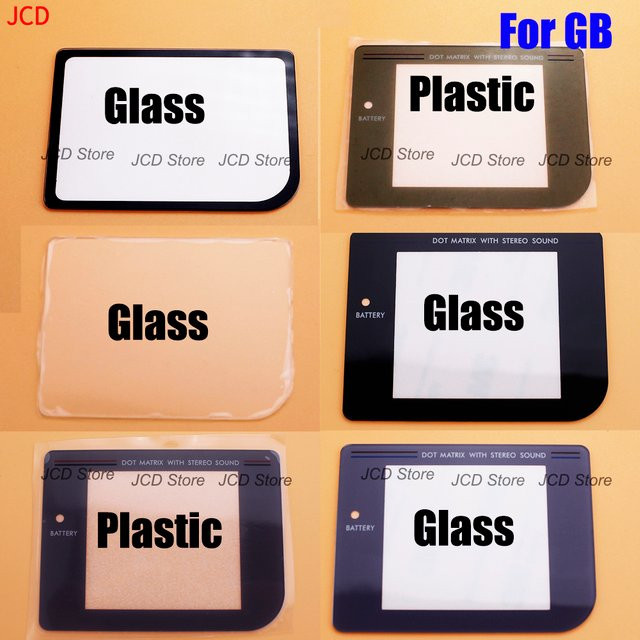 JCD Bildschirmschutz und Linsenschutz aus Kunststoffglas für Game Boy DMG in Grau und Transparent - Bild 1