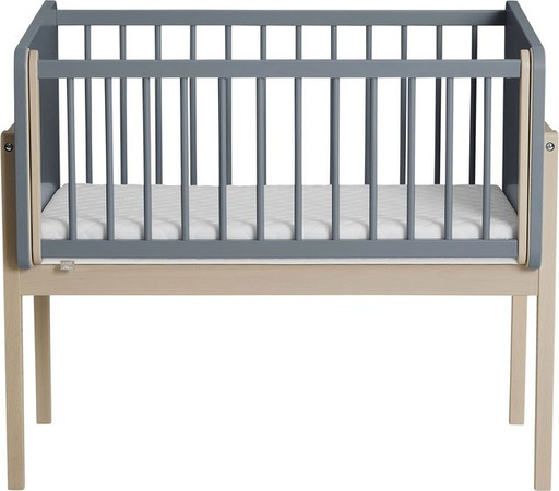 Paidi Beistellbett Little Cloud in Blau mit Massivholzgestell und modernem Design