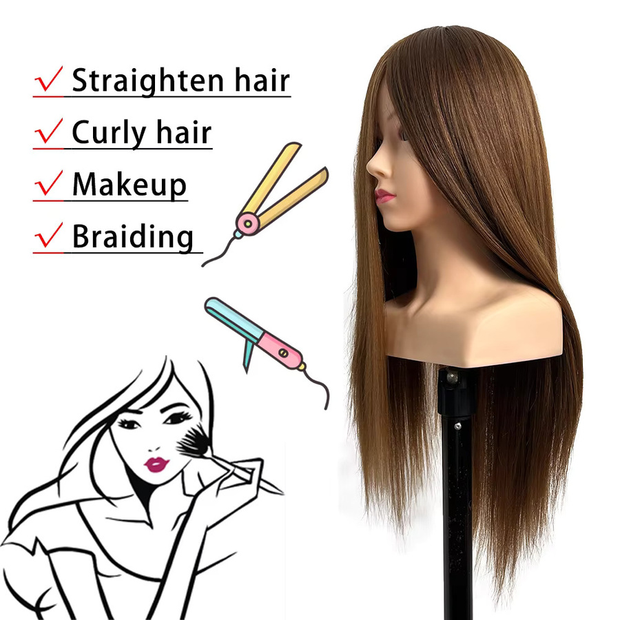 MUXI IDOL Haarstyling-Schaufensterpuppenkopf mit Schultern, Unisex - Bild 4