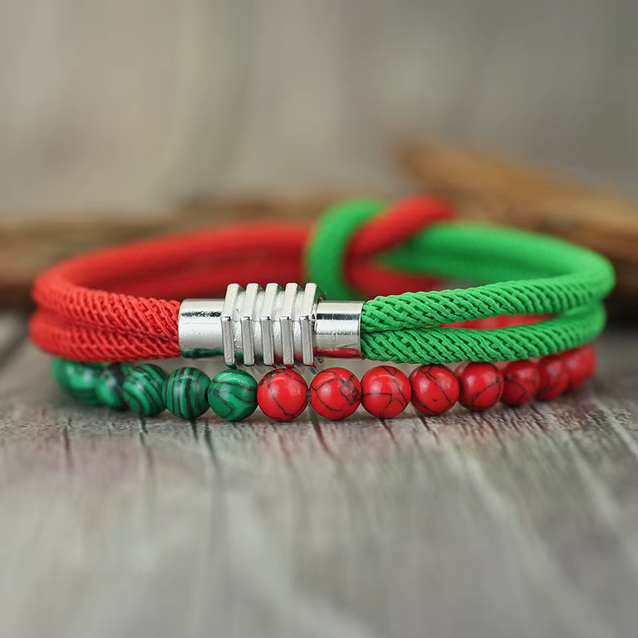 Noter Armband, Howlith, Malachit, Herren, Bunt - Bild 5