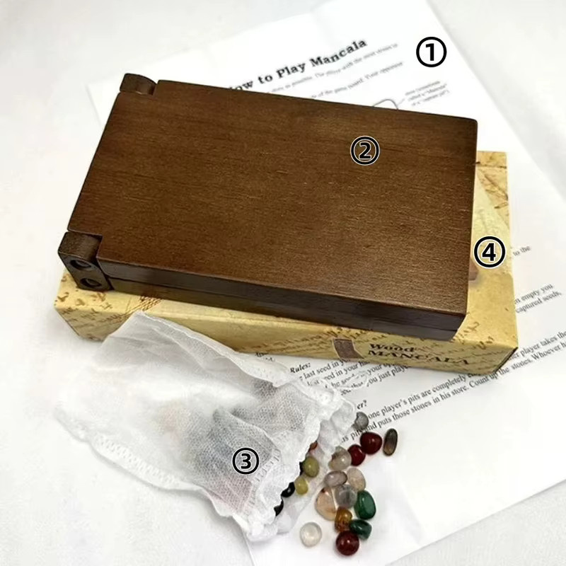 soulbao Mancala-afrikanisches Schachspiel, Brettspiel, Holz, Partyspiel - Bild 3