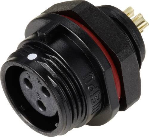 Weipu SP1312 Rundstecker Buchse SP13 Serie, Einbau, 3-polig, Schwarz - Bild 1