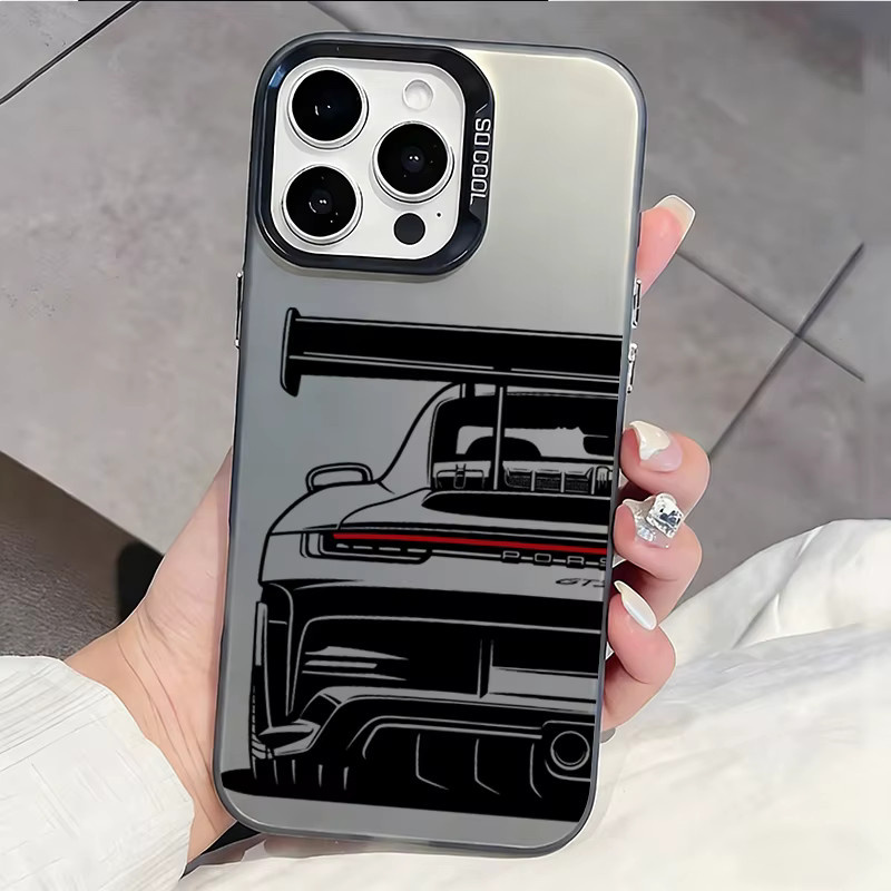 Luxuriöse Handyhülle mit Auto-Muster von Wolkerfly für iPhone 11 bis iPhone 17 Pro Max in Multicolour - Bild 4