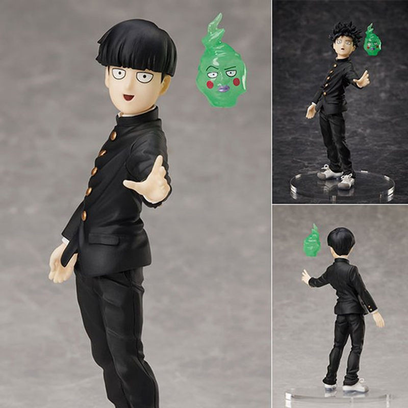 XIWANXILE Mob Psycho 100 III Shigeo Kageyama Anime Figur, schwarze Action Figure mit Arataka Reigen und Dimple, Sammelmodell aus Kunststoff, Höhe: 16 cm - Bild 1