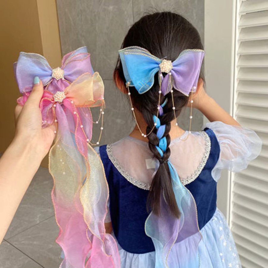 Geflochtenes Stirnband mit Blumenband, Fliege für Mädchen, Kinder - Bild 6