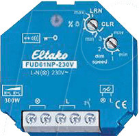 ELTAKO FUD61NP-230V Funkaktor Universal-Dimmschalter UP für Unterputz, Blau, max. 300W - Bild 1