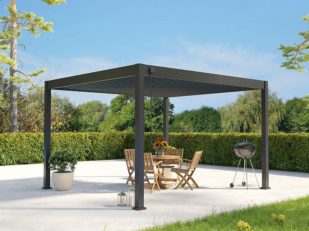 PergoLine Superior Pergola Pavillon Anthrazit B/T: 3,6 x 4 m - Bild 4