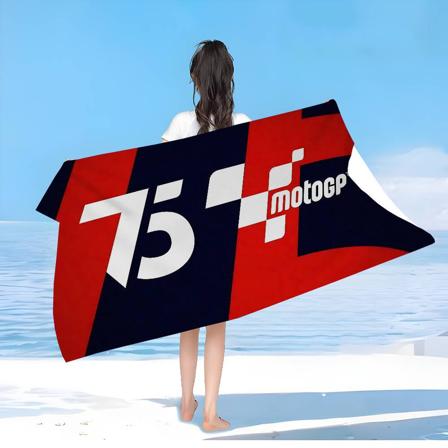 Ka Chen Muda Moto GP Strandtuch für Mädchen, buntes Mikrofaser Badetuch, schnelltrocknend und sandfrei, B: 102 cm, H: 193 cm - Bild 1