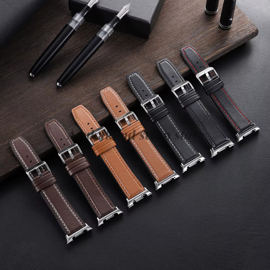 asukaband Uhrenarmband Leder-Silikon, Herren - Bild 1