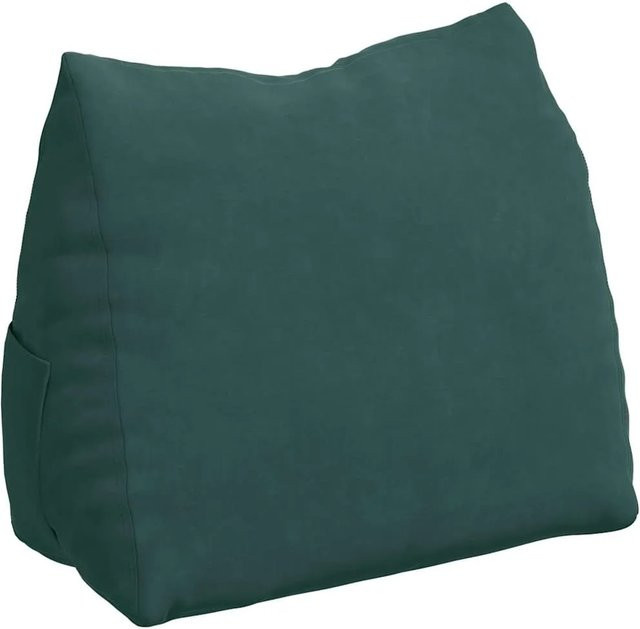vidaXL Rückenkissen Keilkissen aus Cordstoff in Dunkelgrün, B/T/H: 60 x 20 x 50 cm - Bild 1