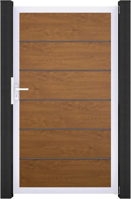 GroJa Tor Basicline Premium 1-flg. Golden Oak, Breite: 100 cm, Höhe: 180 cm - Bild 1