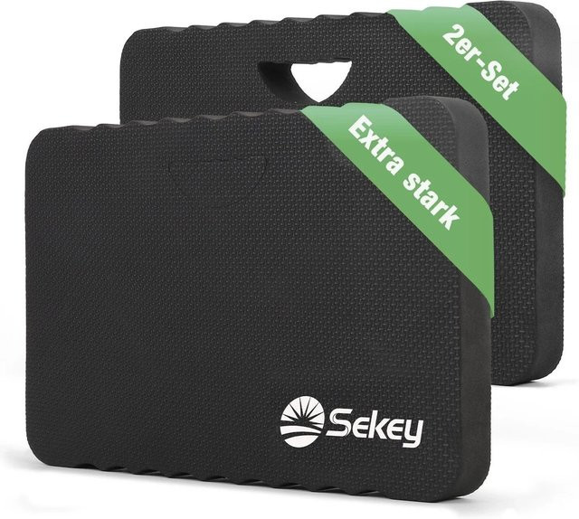 Sekey Garten-Kniekissen Set in Schwarz, 2er-Pack, 40 mm extra dick gepolstert, wasserabweisender Knieschutz für die Gartenarbeit - Bild 1