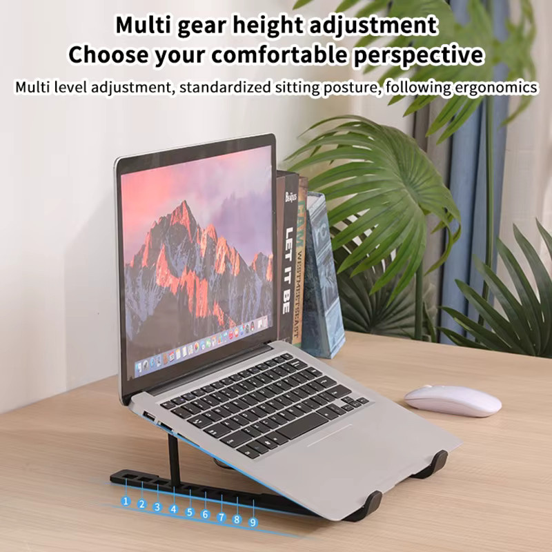 JTZTF Faltbarer Laptop Cooling Stand Notebook Kühler mit Lüfter in Schwarz - Bild 3