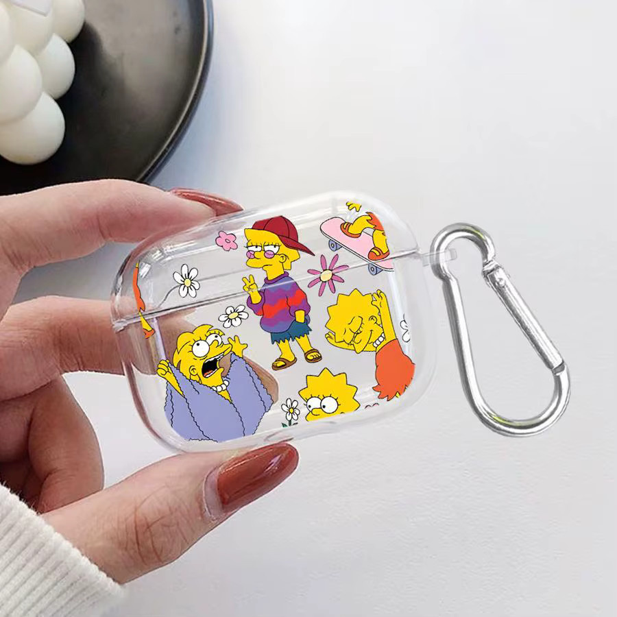 The Simpsons Lisa Schutzhülle für AirPods 1 2 3 4 Pro 2 Pro 3 in Transparent - Bild 2