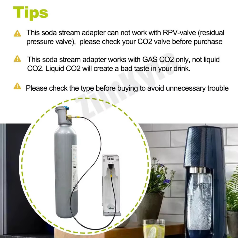 Soda Stream Soda Club Externer Schlauchadapter mit Messgerät für CO2-Tanks (W21,8–14 oder CGA320) - Bild 3