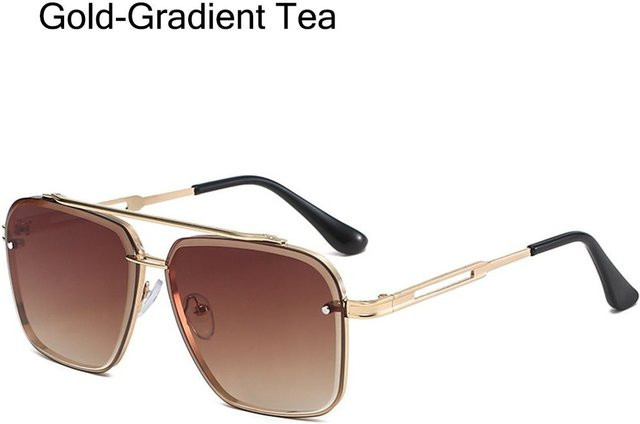 Sonnenbrille, square, randlos, Metall, brown, Damen, Herren - Bild 1