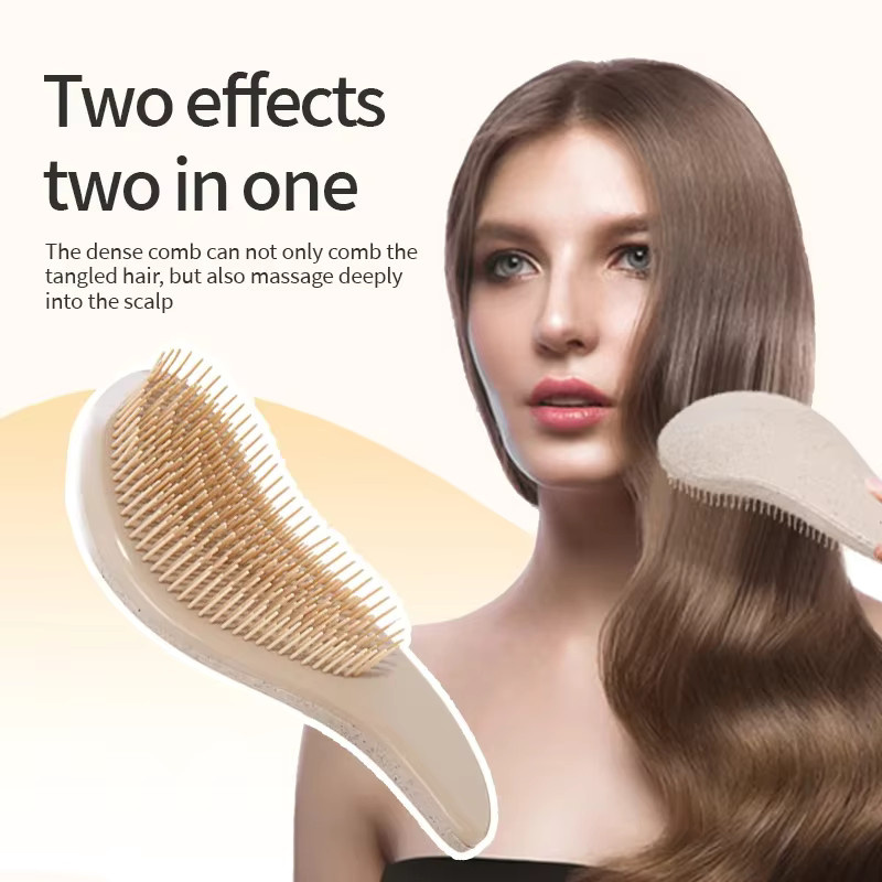 Magie Entwirren Haarbürste, Weizenstroh, Kopfhaut-Massage, Unisex - Bild 3