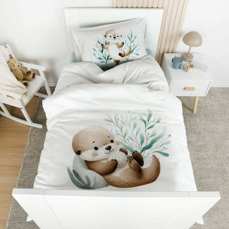 Baby Best Renforcé Wende-Bettwäsche aus Baumwolle für Babys, 2-tlg. Set in Weiß, Bettdeckenbezug B: 135 cm, H: 100 cm und Kopfkissenbezug B: 60 cm, H: 40 cm - Bild 2