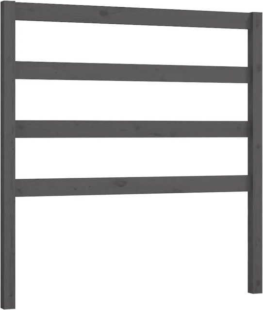 vidaXL Kopfteil aus Massivholz Kiefer in Grau, B/H: 95 x 100 cm - Bild 1