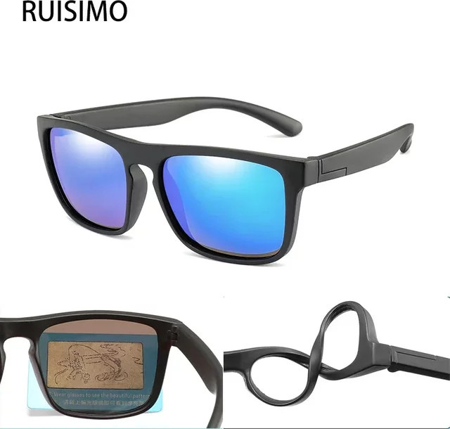 RUISIMO Kinder-Sonnenbrille, Vollrand, Square, Kunststoff, Mehrfarbig - Bild 1