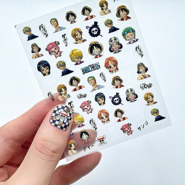 Bandai One Piece Anime Nagelaufkleber, Glänzend - Bild 1