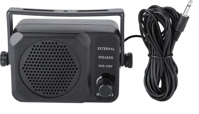 DIYelecs Externer Lautsprecher für Auto-Mobilfunkgeräte kompatibel mit Yaesu Kenwood Icom FT-7800R FT-8900R TM261 in Schwarz mit 3,5 mm Klinkenanschluss - Bild 1