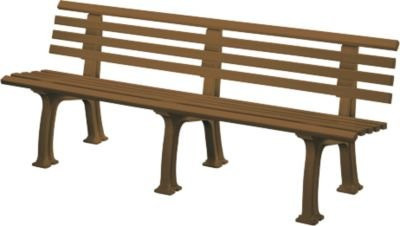 Blome Gartenbank 4-Sitzer braun Länge: 200 cm - Bild 1