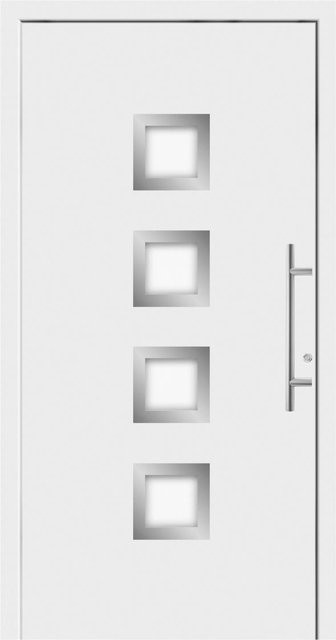 Splendoor Aluminium-Haustür Moderno M430/B Weiß Anschlag Rechts B: 110 cm, H: 210 cm - Bild 1