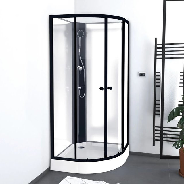 Aurlane Komplettdusche Schwarz B/T/H: 85 x 85 x 200 cm - Bild 1
