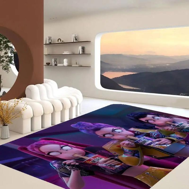 Lodestar Kpop D-Dämonenjäger Fußmatte, rechteckige Anti-Rutsch Badematte aus Polyester, Mehrfarbig, B/T: 80 x 50 cm - Bild 2