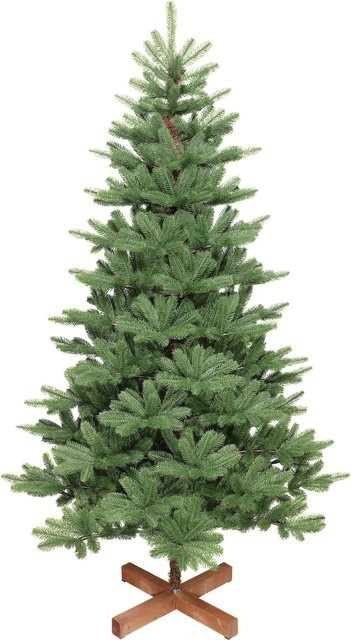 Künstlicher Weihnachtsbaum Dalbyn in Grün mit Holzständer, Höhe: 180 cm - Bild 1