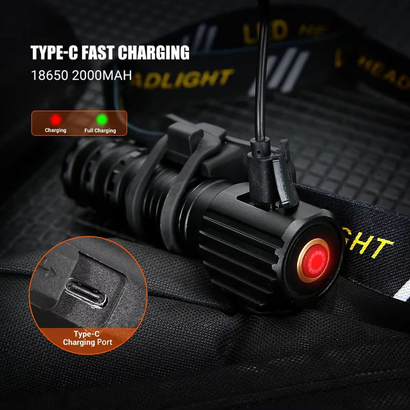 XIWANGFIRE LED Scheinwerfer mit 3 LEDs, 1300lm, Schwarz, mit Magnet für Outdoor und Camping - Bild 3