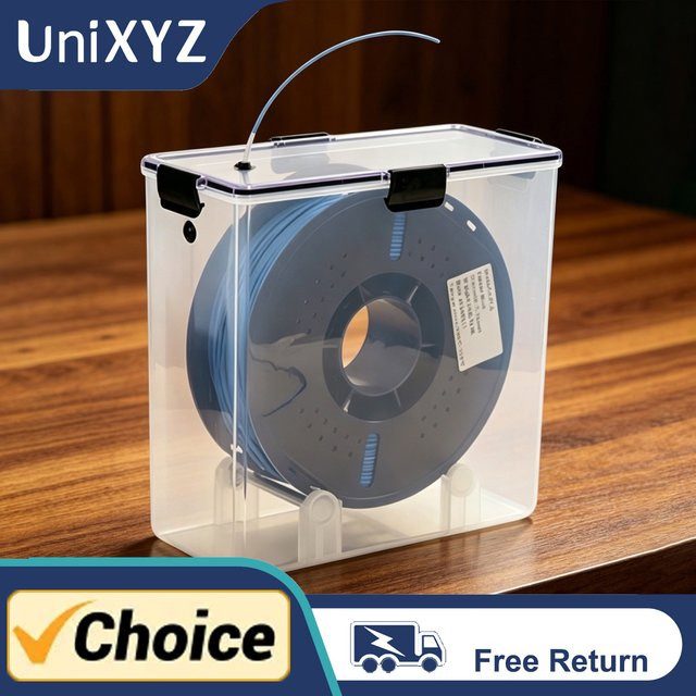 UniXYZ PLA-Filament-Trockenbox mit Rollentrockner für PETG, ABS und TPU, transparente Aufbewahrungsbox und Filamentspulenhalter - Bild 1