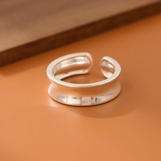 GaGa-Duck Ring 925 Silber, konkave Oberfläche, Ringgröße 17 - Bild 1