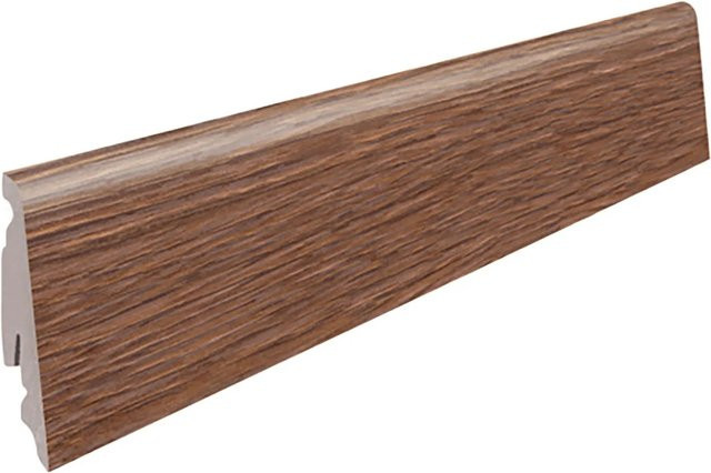 Haro Sockelleiste Contura aus Eiche, Farbe braun, kerngeräuchert, Höhe: 58 mm, Tiefe: 19 mm, Länge: 2200 mm - Bild 1