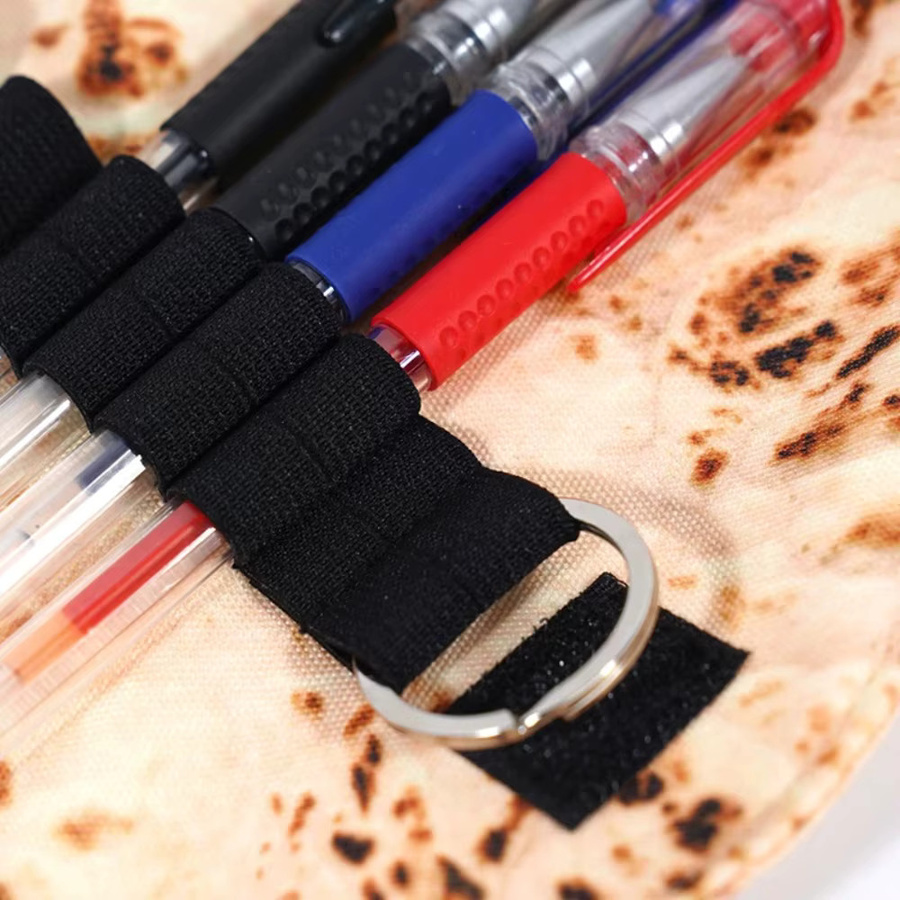 Leinwand-Bleistifttasche mit Burrito-Pfannkuchen-Design in Multicolour für Kinder und Jugendliche - Bild 3