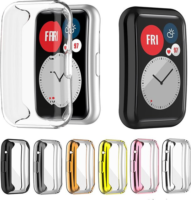 Displayschutz Huawei Watch Fit, galvanisierte TPU-Schutzhülle, transparent - Bild 1